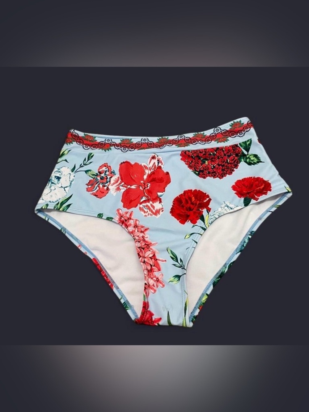 Women’s Floral Print High-waisted Bikini Bottom